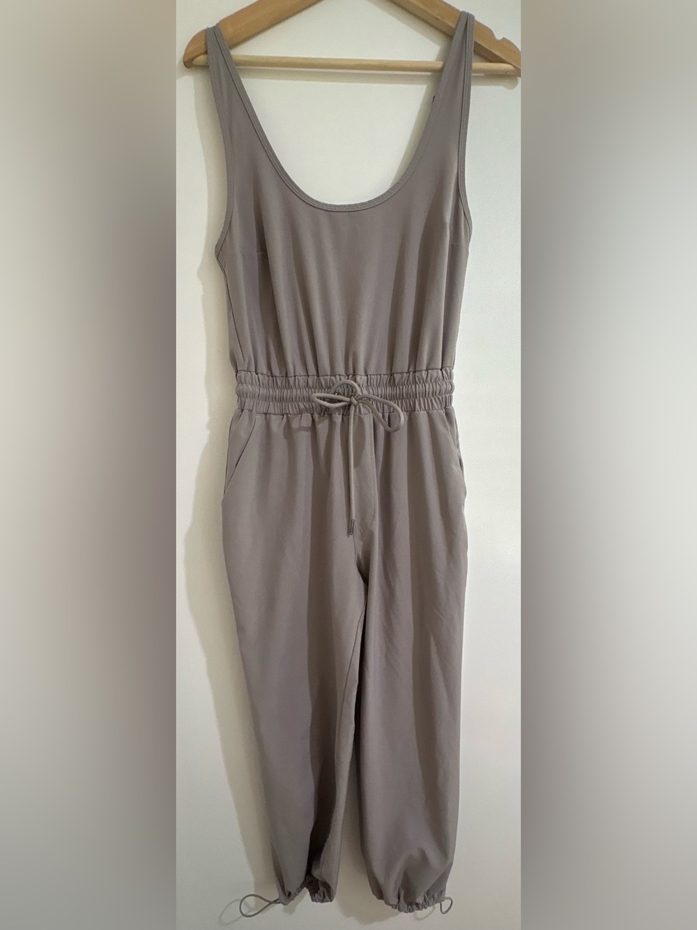 Abercrombie & Fitch Traveler Active Jumpsuit Taupe Grey Small Petite